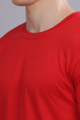 Ruby Red Round Neck | 100% cotton