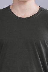 Olive Green Round Neck | 100% cotton