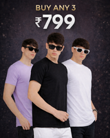 Classic Round Neck Pack of 3 | Regular Fit 100% cotton