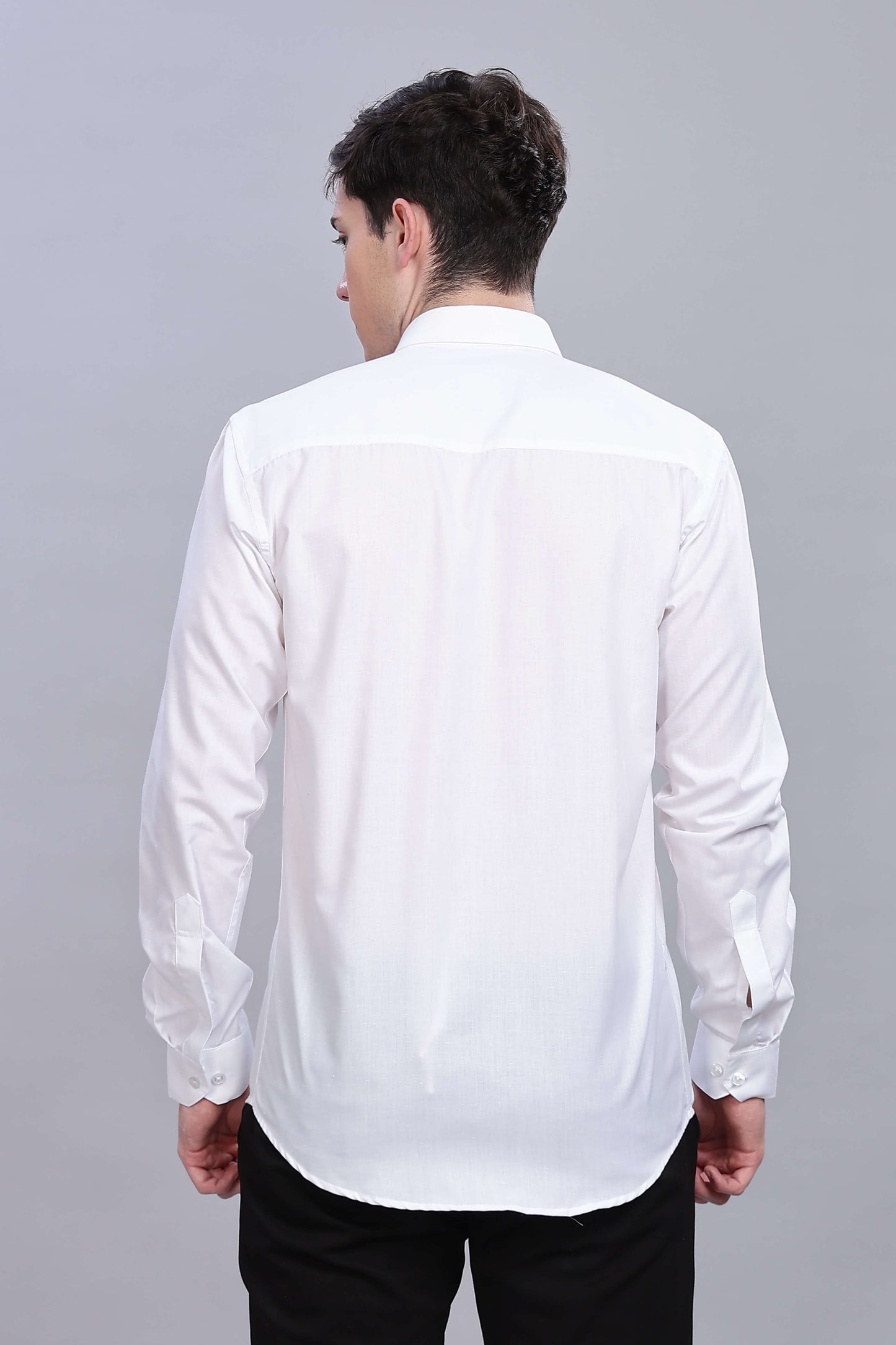 Classy White Formal Plain Regular Fit Shirt | Mystery