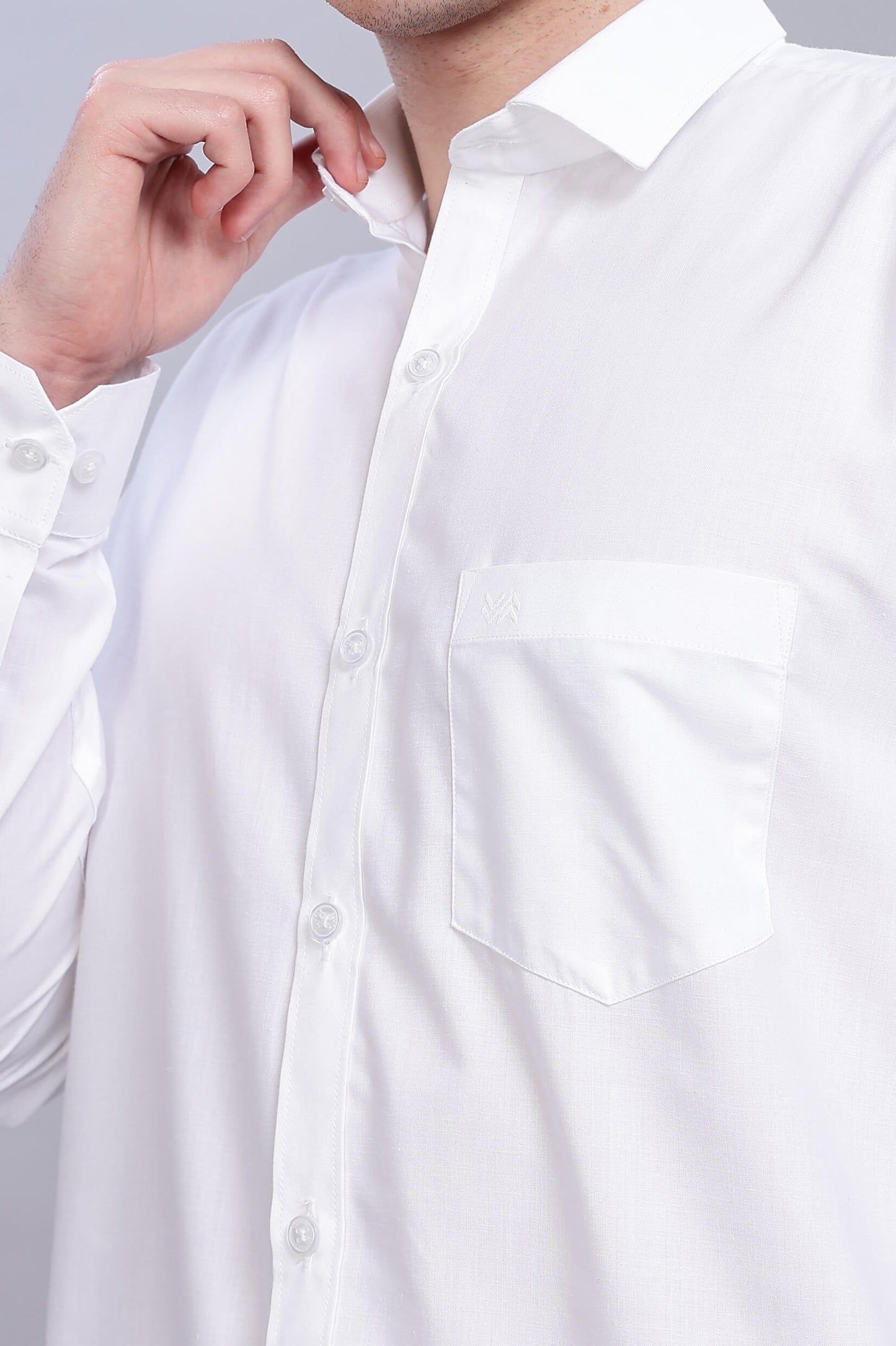 Classy White Formal Plain Regular Fit Shirt | Mystery