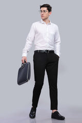 Classy White Formal Plain Regular Fit Shirt | Mystery