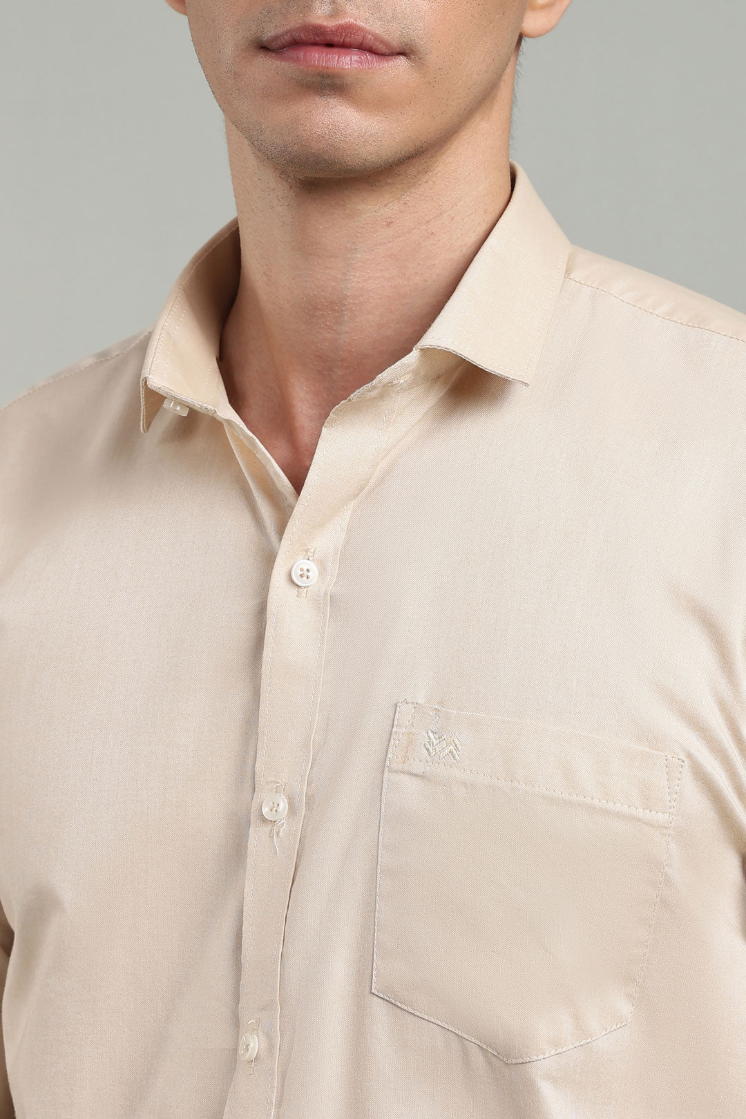 Cream Regular Fit Shirt | Cool Cotton