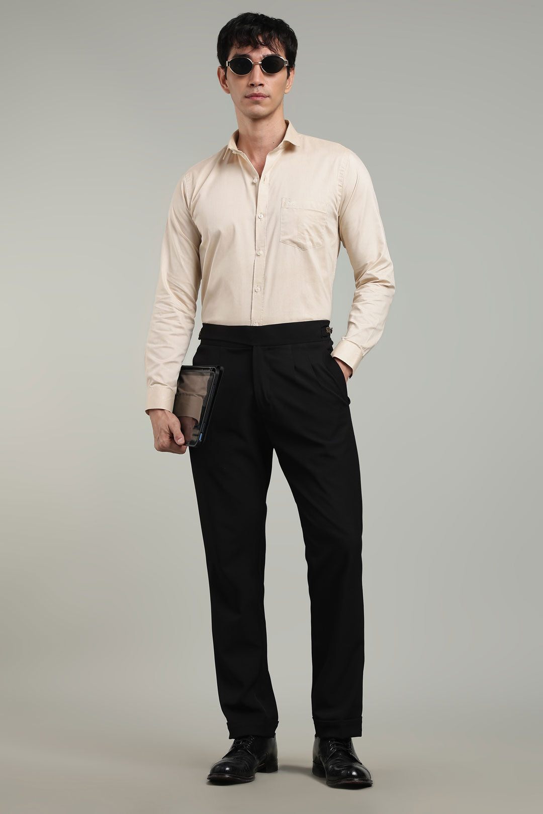 Cream Regular Fit Shirt | Cool Cotton