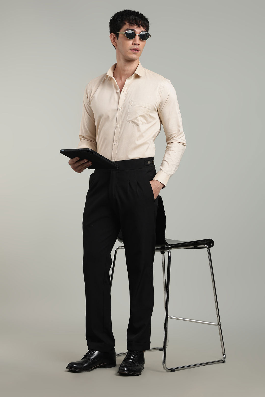 Cream Regular Fit Shirt | Cool Cotton