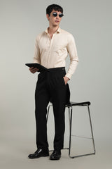 Cream Regular Fit Shirt | Cool Cotton