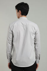 Grey Formal Plain Regular Fit Shirt | Cool Cotton