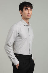 Grey Formal Plain Regular Fit Shirt | Cool Cotton