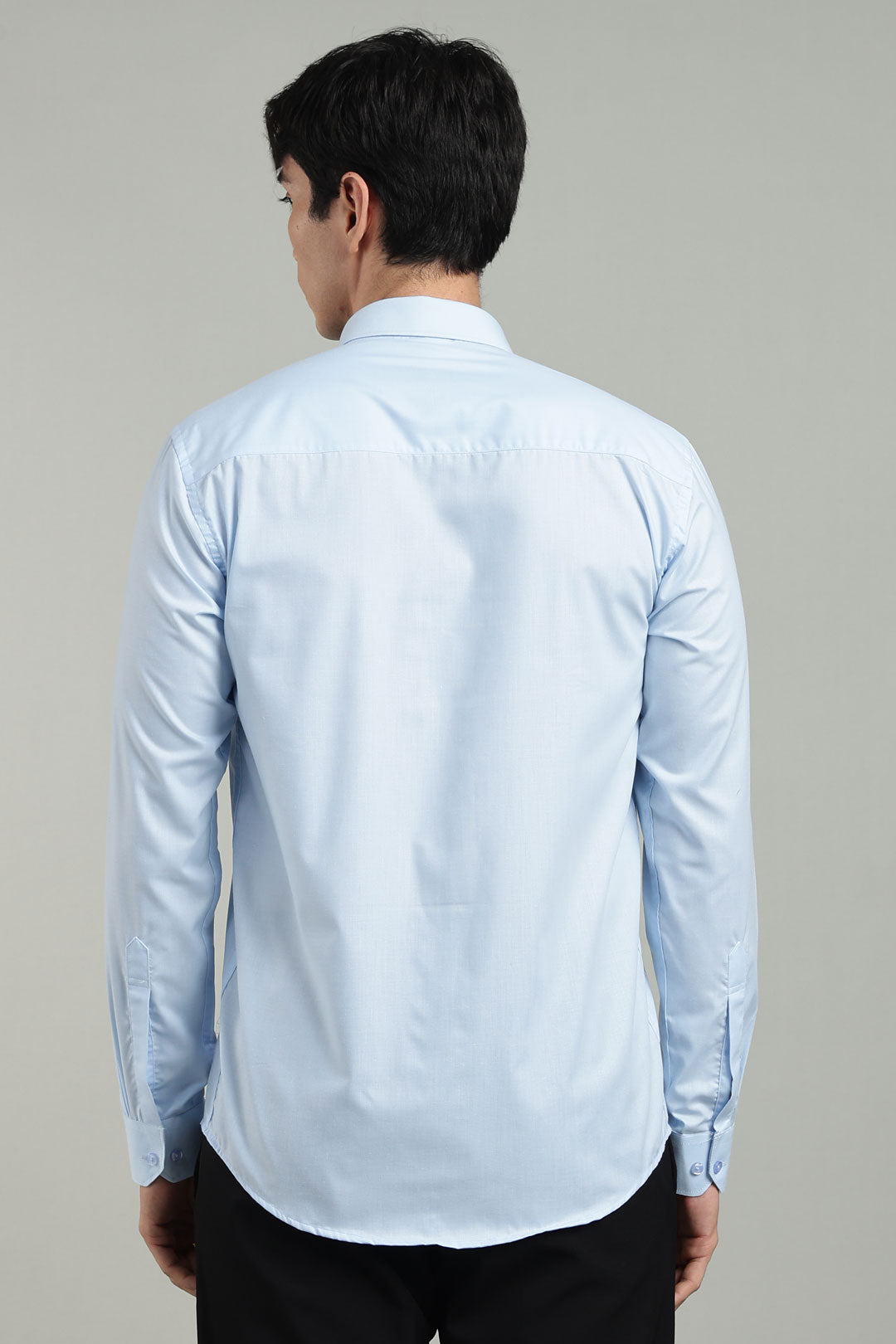 Blue Formal Plain Regular Fit Shirt | Cool Cotton