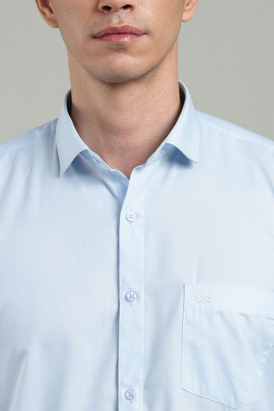 Blue Formal Plain Regular Fit Shirt | Cool Cotton