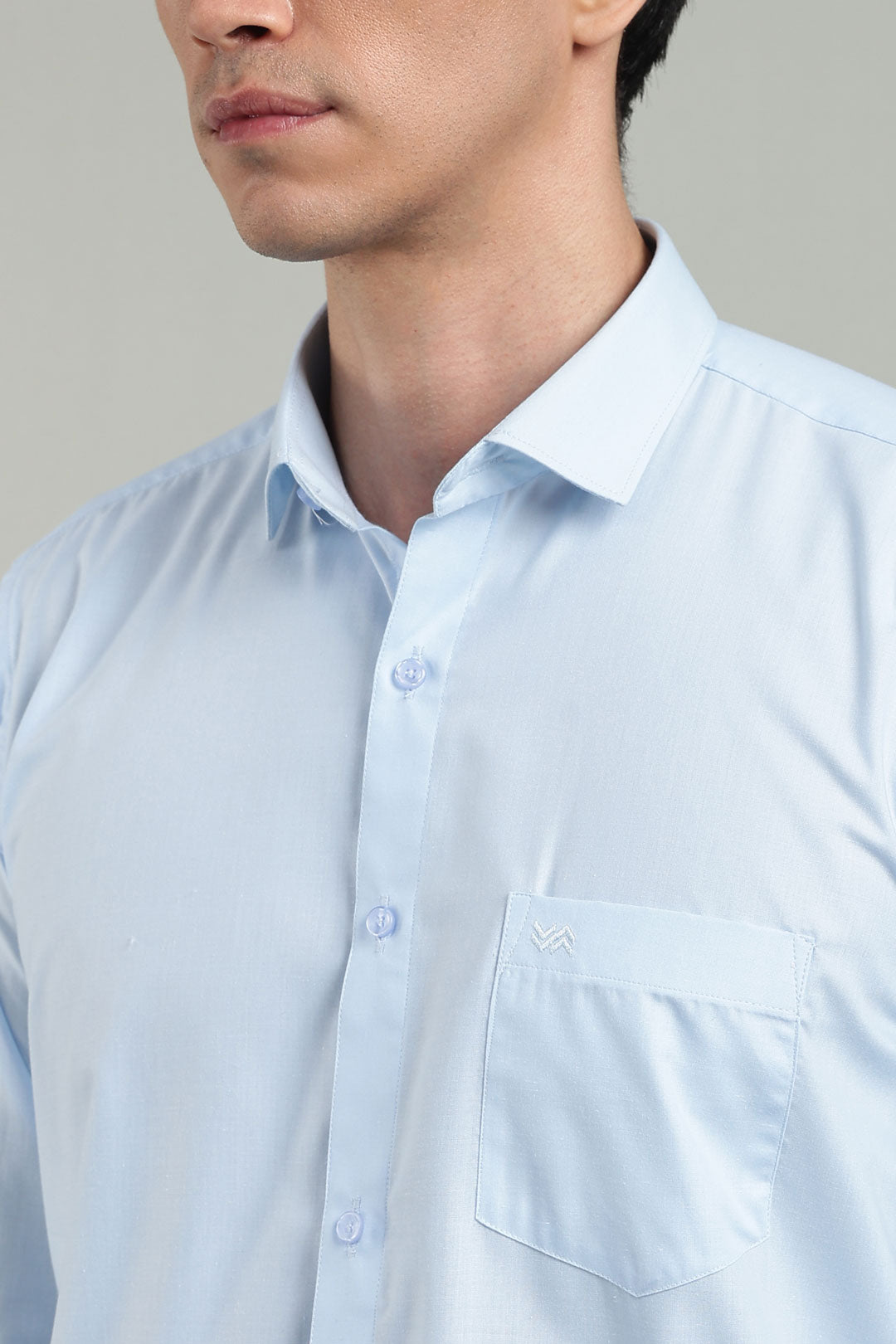 Blue Formal Plain Regular Fit Shirt | Cool Cotton