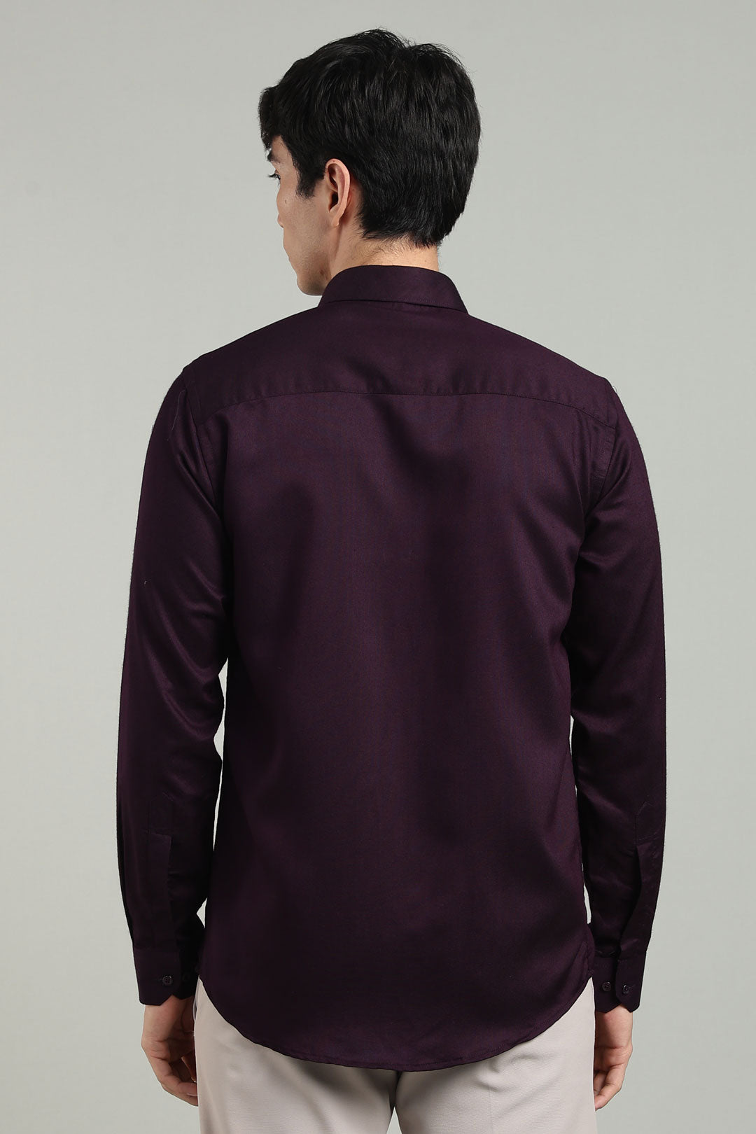 Purple Formal Plain Regular Fit Shirt | Cool Cotton
