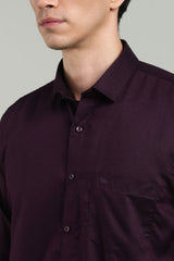Purple Formal Plain Regular Fit Shirt | Cool Cotton