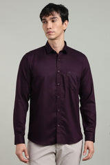 Purple Formal Plain Regular Fit Shirt | Cool Cotton
