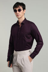 Purple Formal Plain Regular Fit Shirt | Cool Cotton