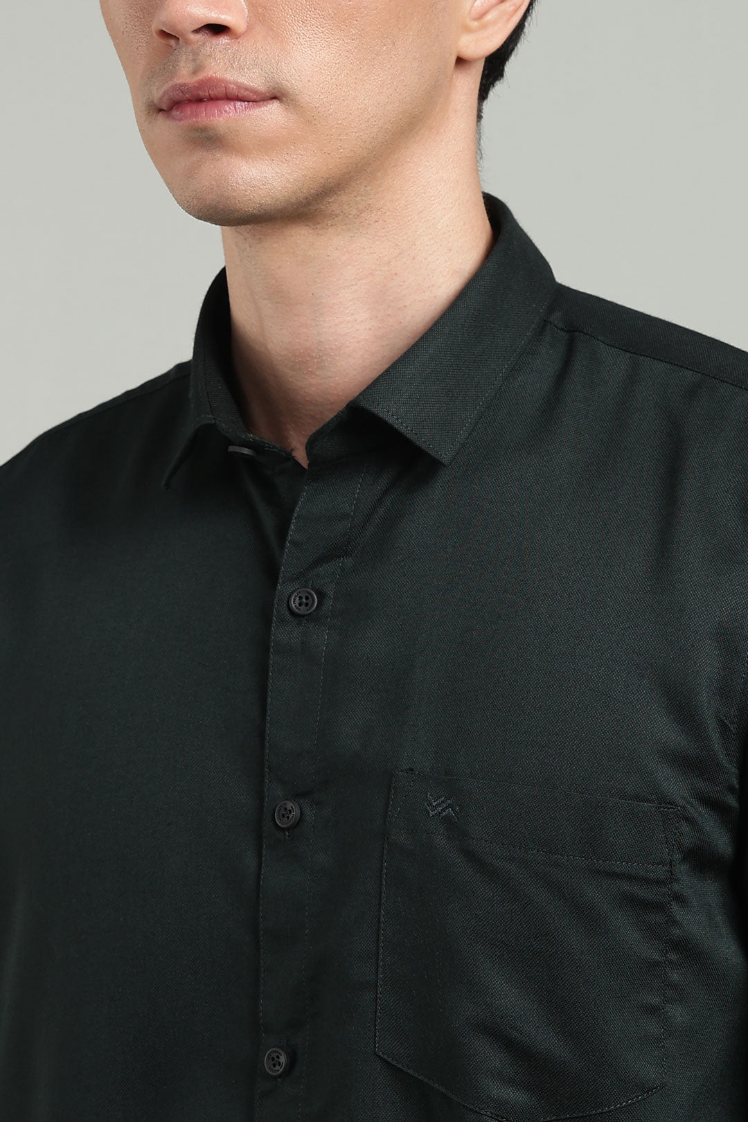 Black Formal Plain Regular Fit Shirt | Cool Cotton