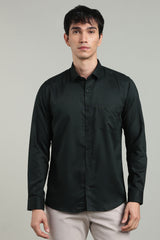 Black Formal Plain Regular Fit Shirt | Cool Cotton