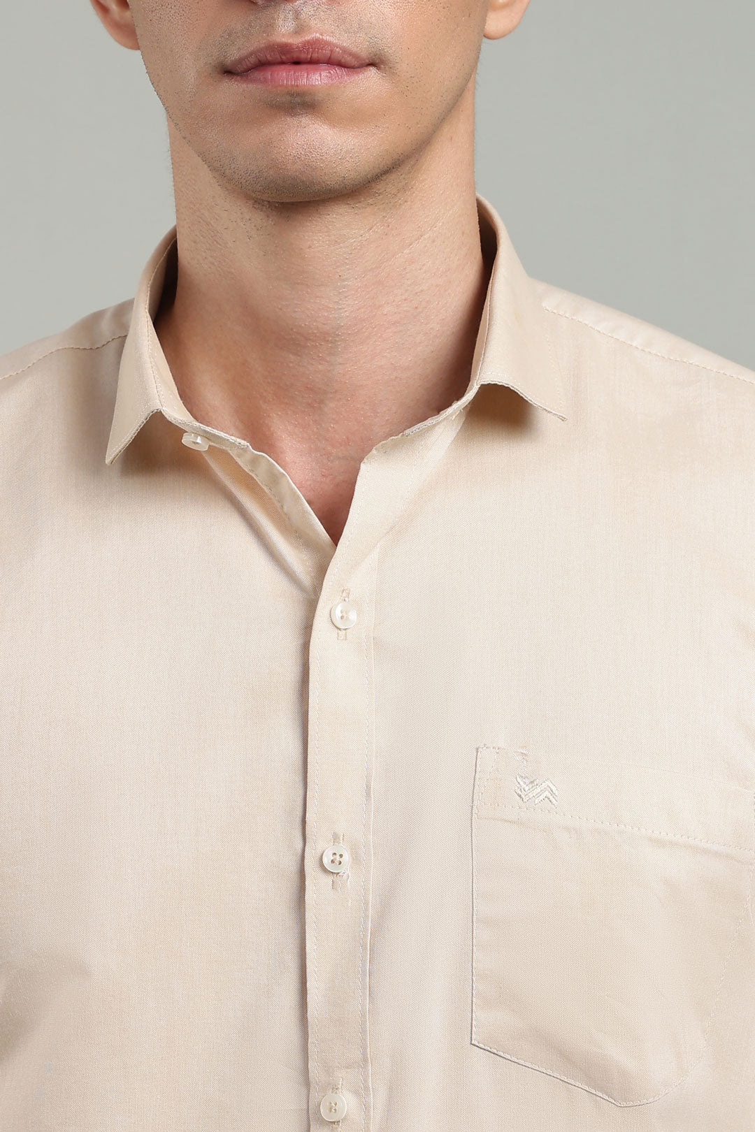 Cream Regular Fit Shirt | Cool Cotton