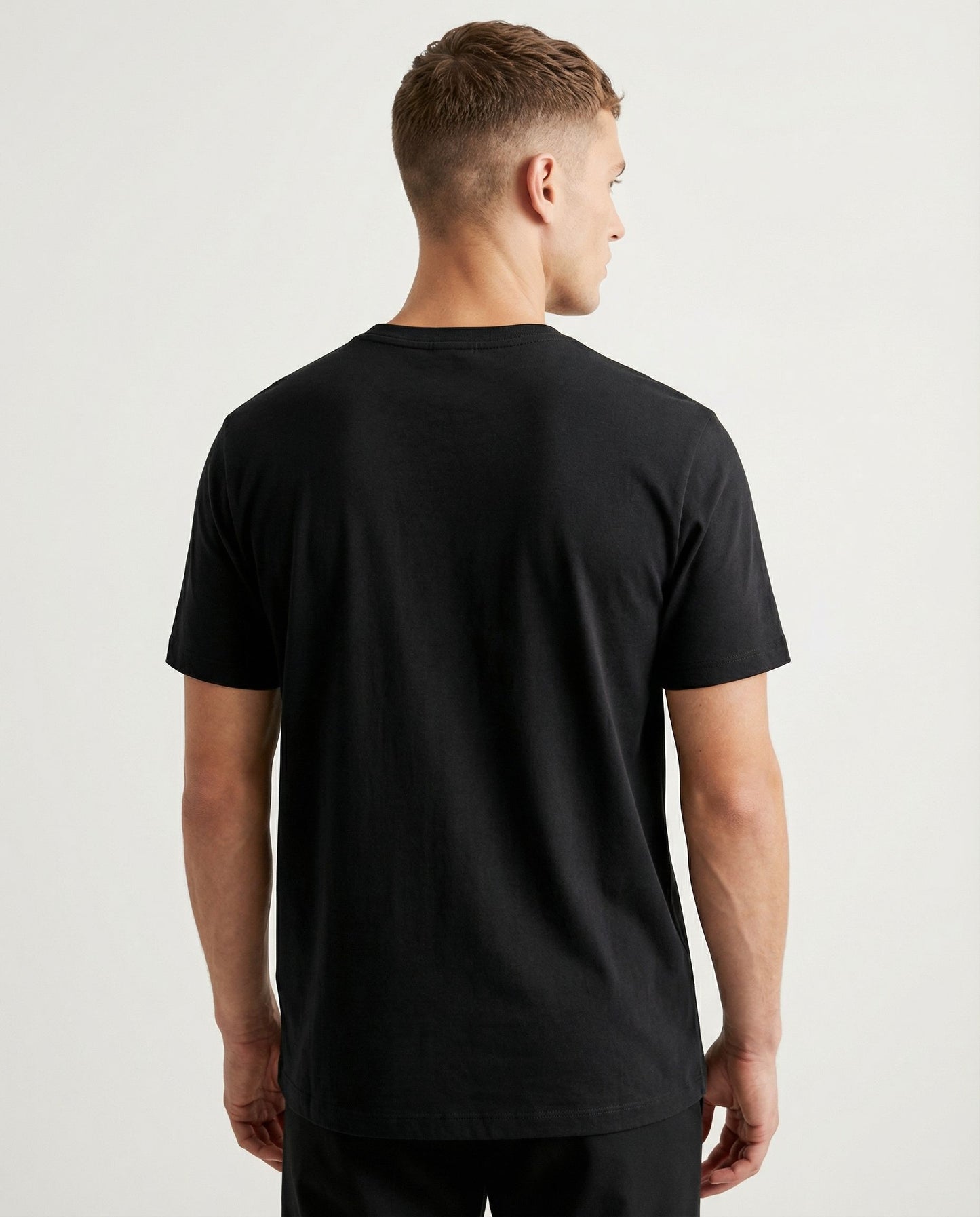 Charcoal Black Round Neck | 100% Cotton