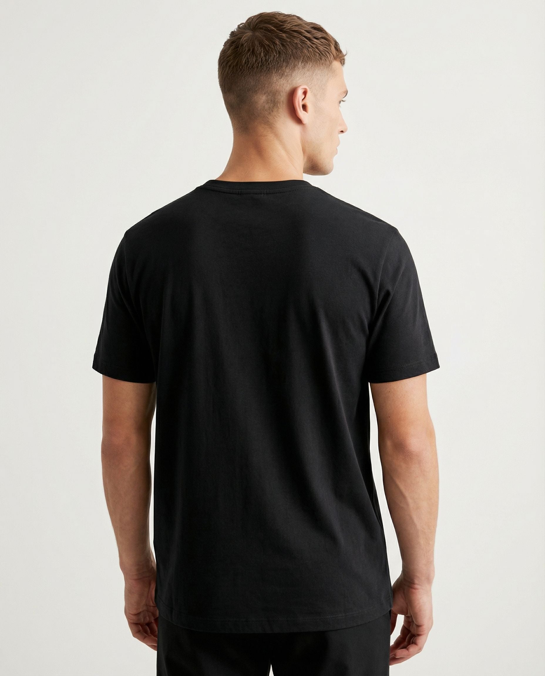 Charcoal Black Round Neck | 100% Cotton