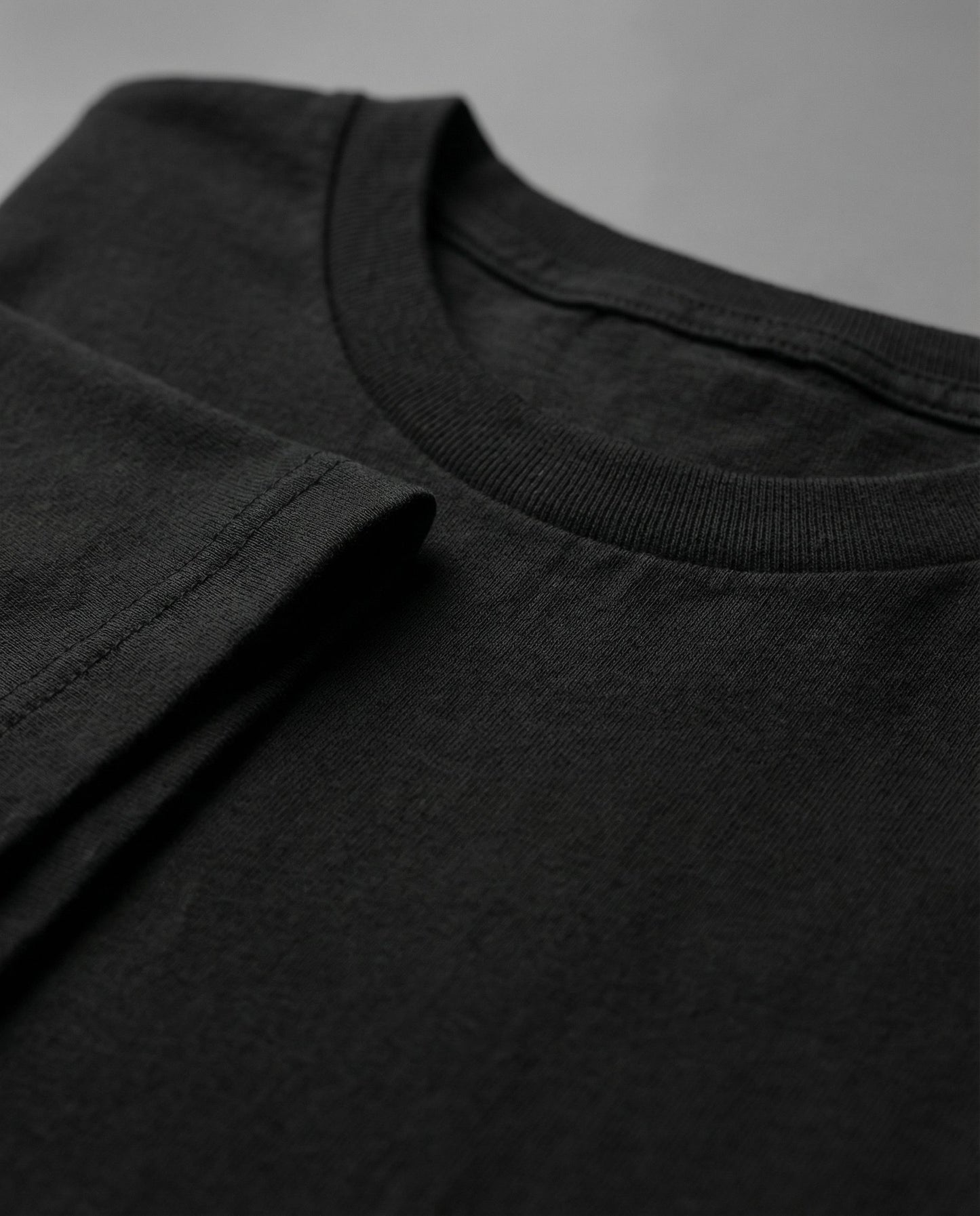 Charcoal Black Round Neck | 100% Cotton