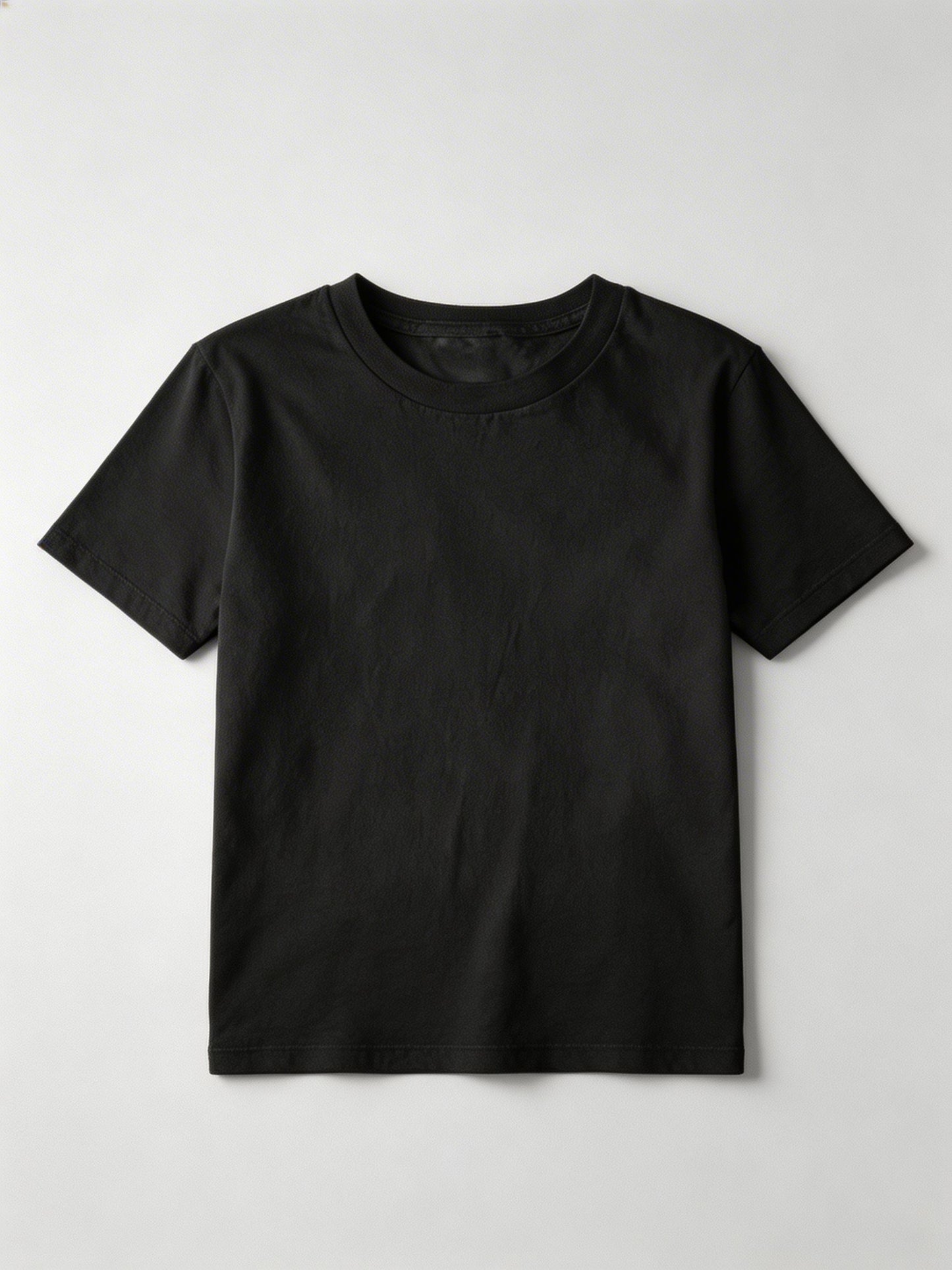 Charcoal Black Round Neck | 100% Cotton