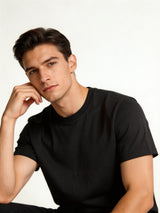 Charcoal Black Round Neck | 100% Cotton