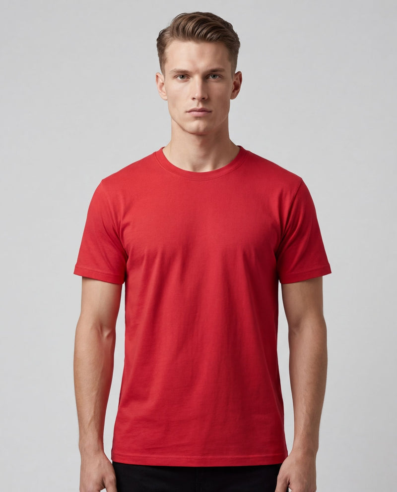 Ruby Red Round Neck | 100% cotton