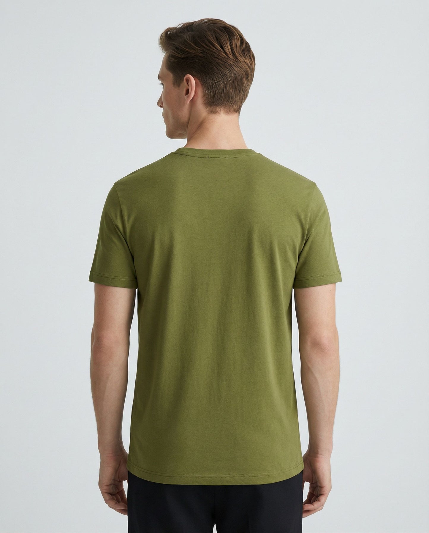 Olive Green Round Neck | 100% cotton