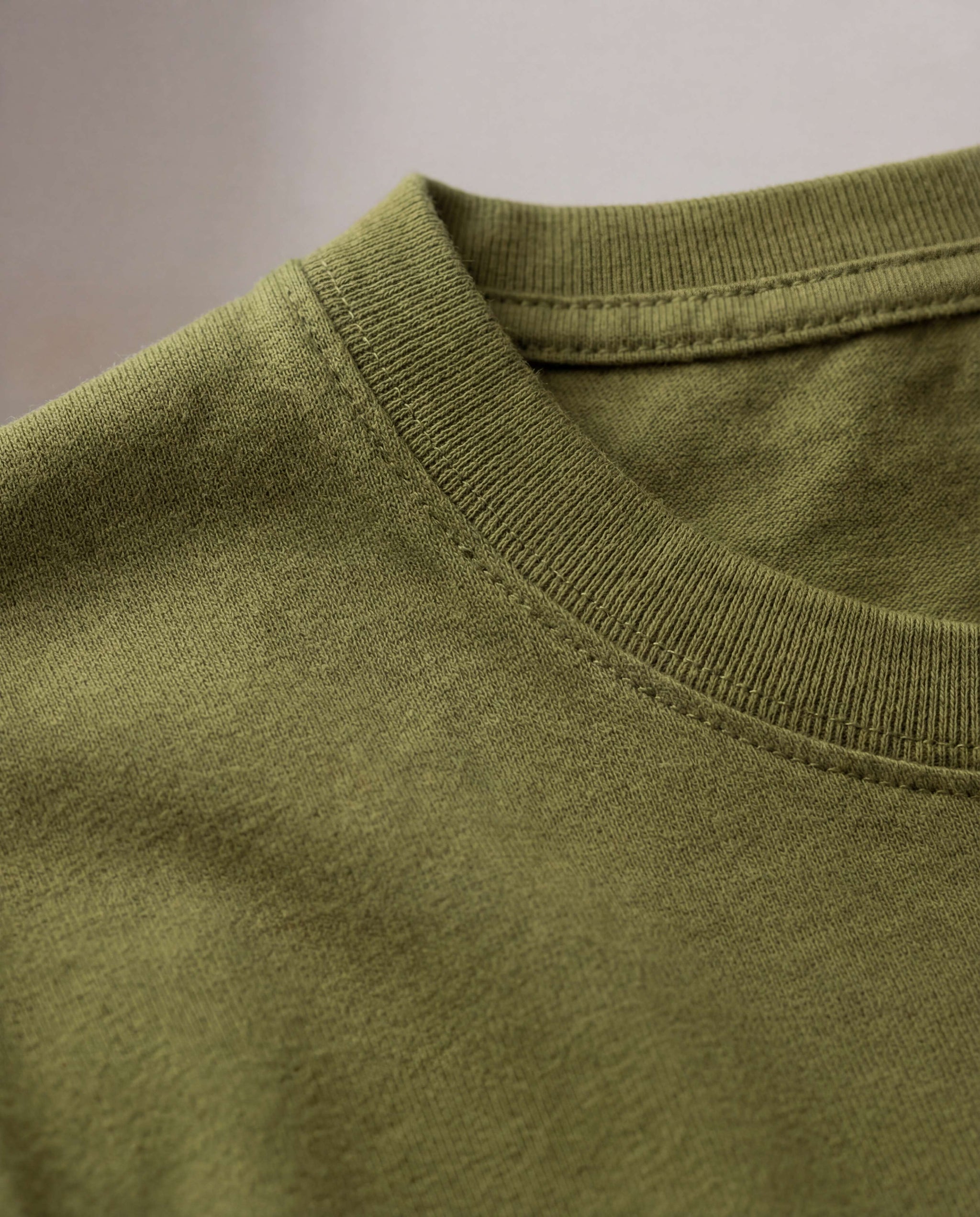 Olive Green Round Neck | 100% cotton