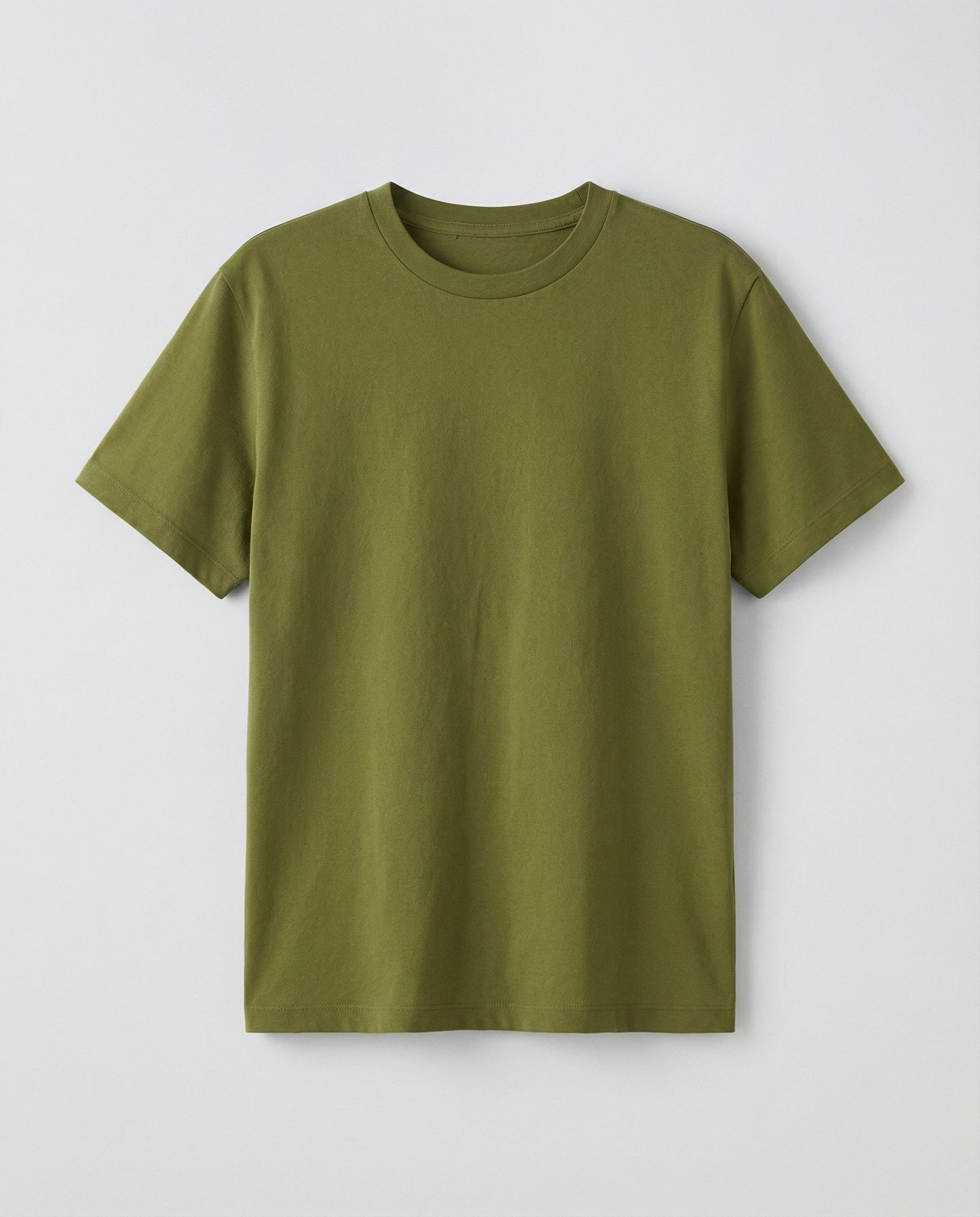 Olive Green Round Neck | 100% cotton