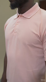 Premium Polo T-Shirt Peach Collar