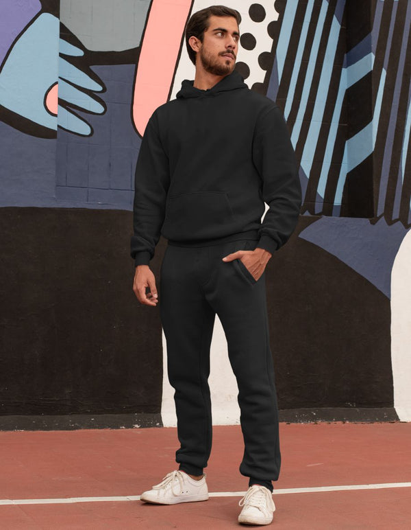 Pullover Hoodie & Jogger Black