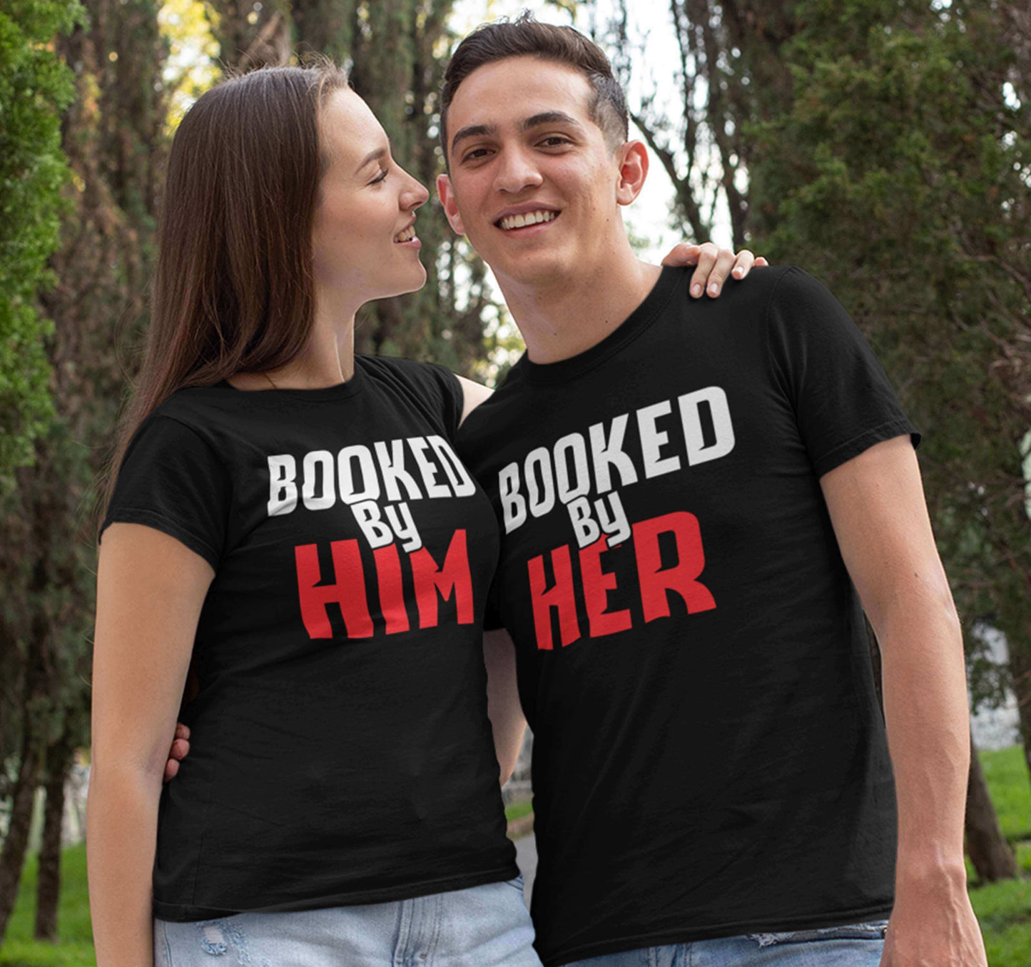 Booked by Him & Her Couple T-shirt