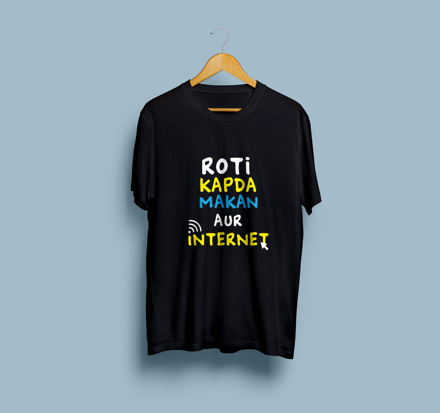 Roti Kapda Makan aur Internet T-Shirt