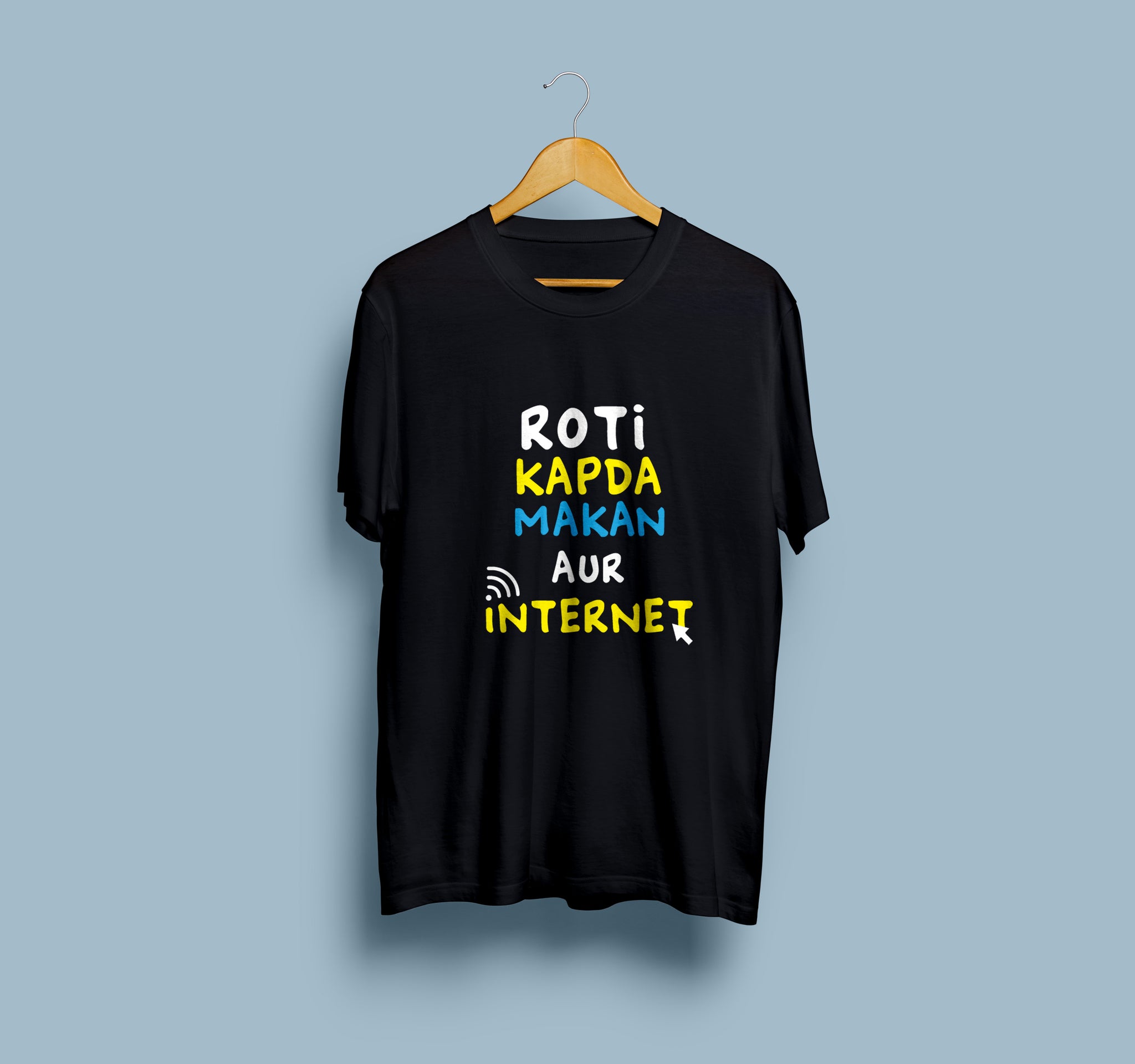 Roti Kapda Makan aur Internet T-Shirt