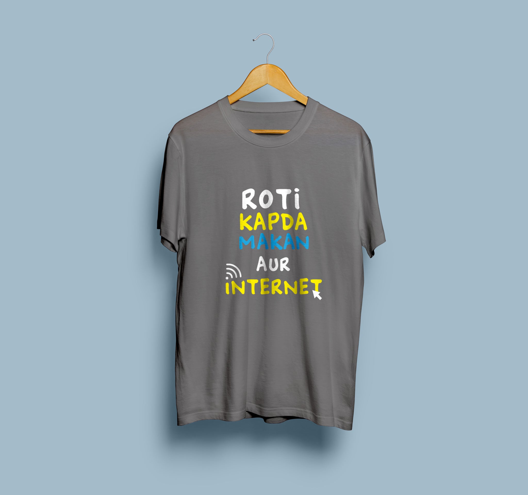 Roti Kapda Makan aur Internet T-Shirt