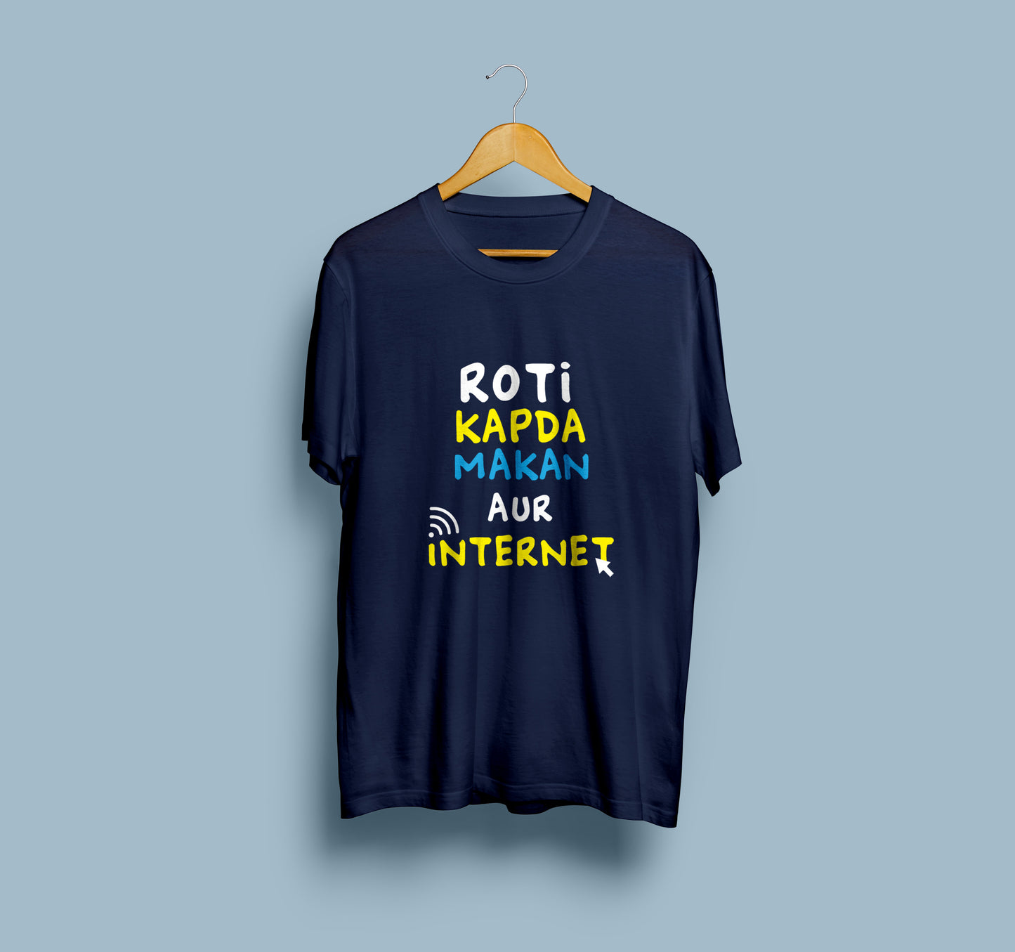 Roti Kapda Makan aur Internet T-Shirt