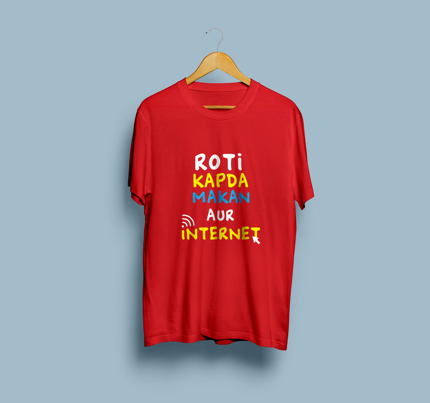 Roti Kapda Makan aur Internet T-Shirt