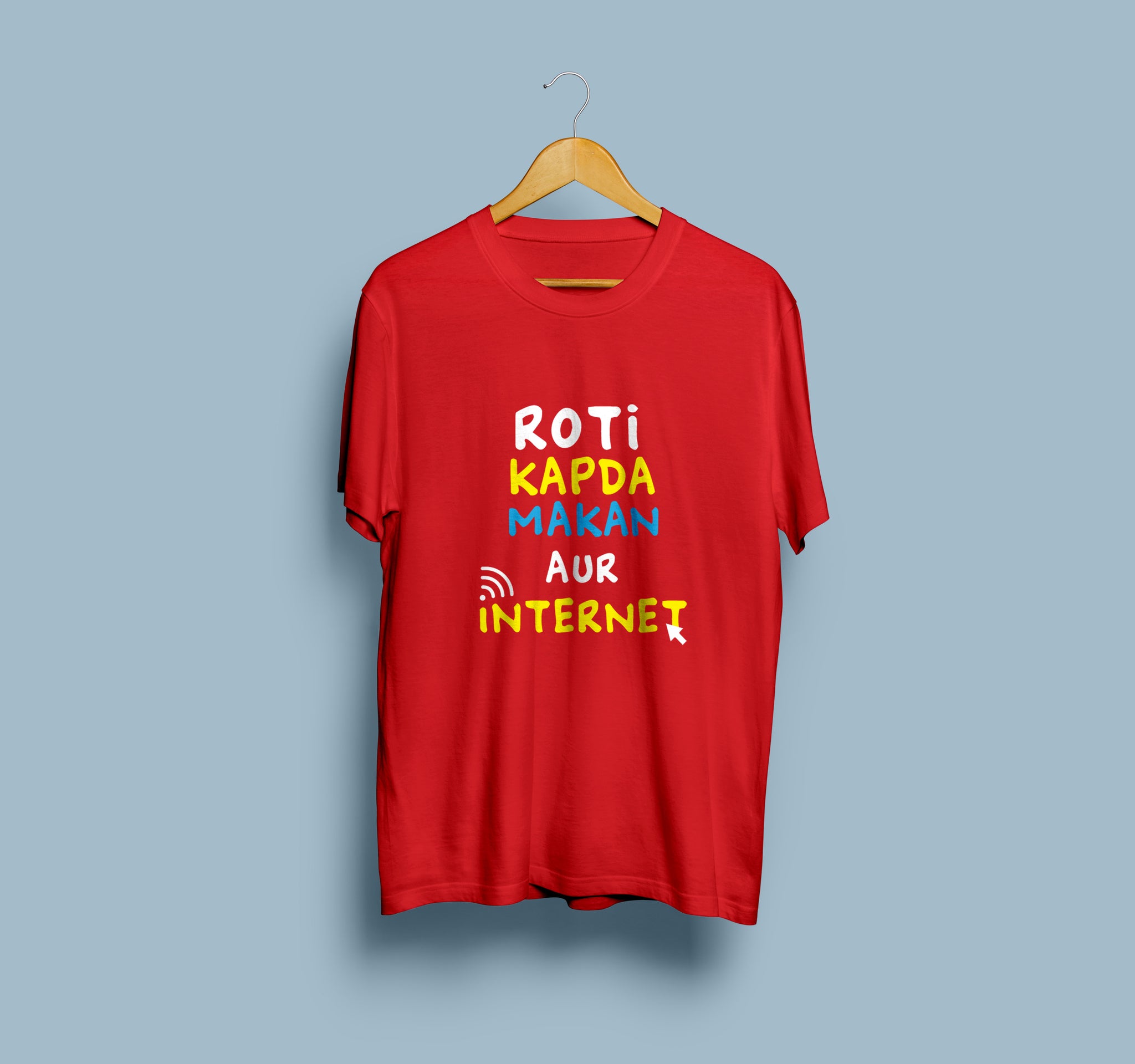 Roti Kapda Makan aur Internet T-Shirt