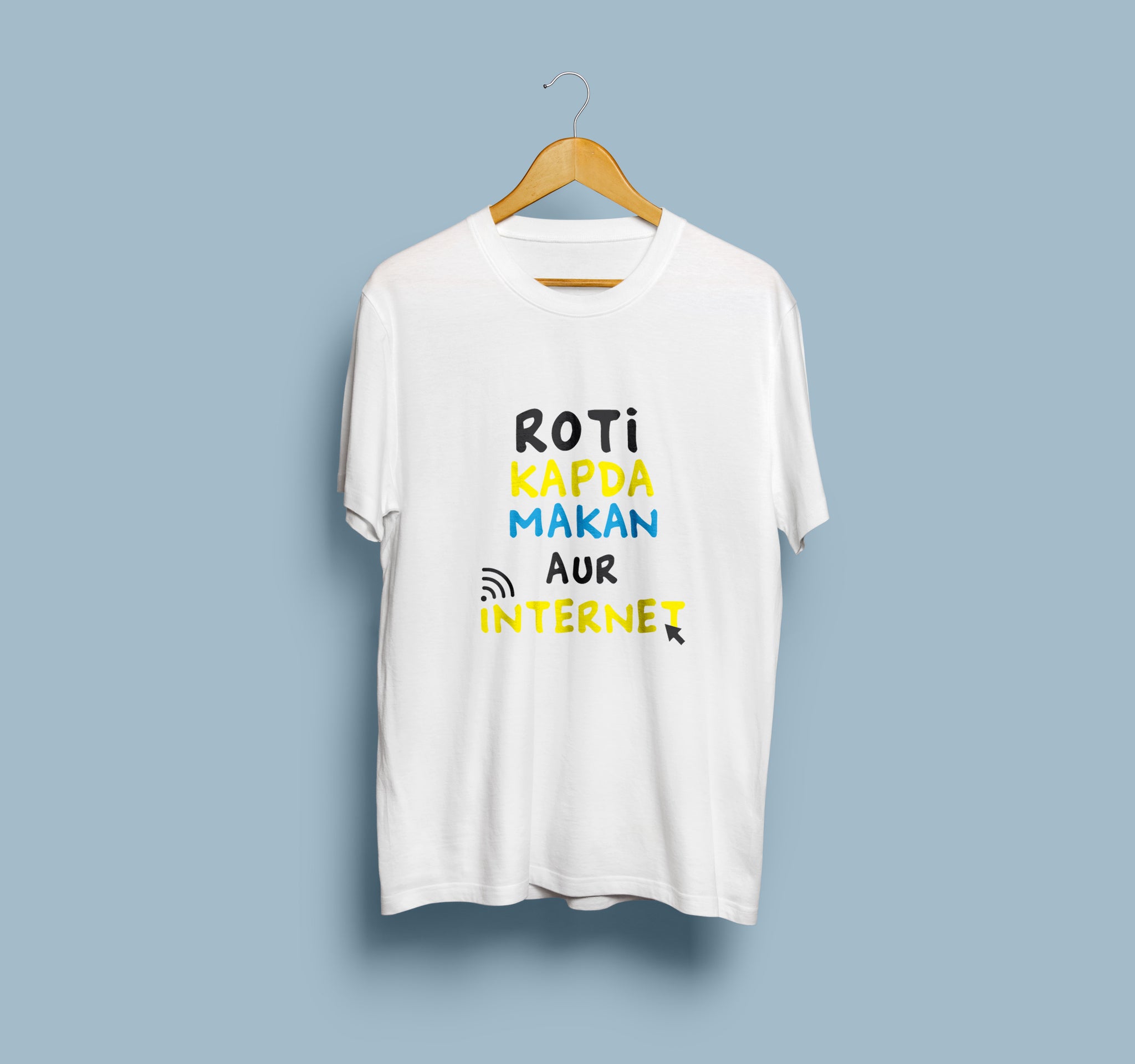 Roti Kapda Makan aur Internet T-Shirt
