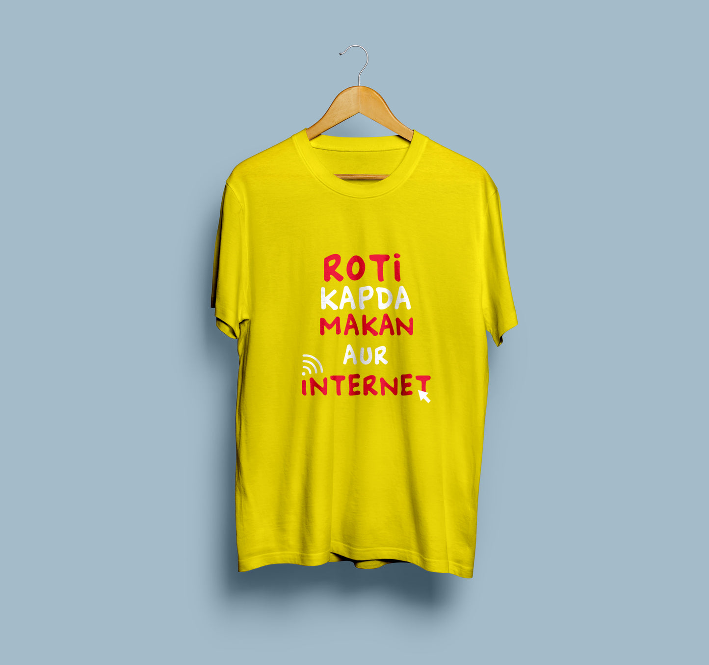 Roti Kapda Makan aur Internet T-Shirt